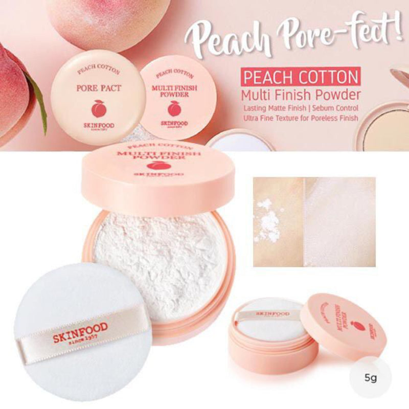 Skinfood Peach Cotton Multi Finish Powder - Korean-Skincare