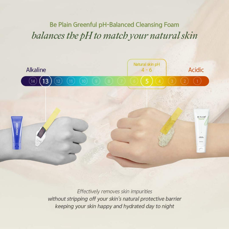 Be Plain Greenful pH-Balanced Cleansing Foam - Korean-Skincare