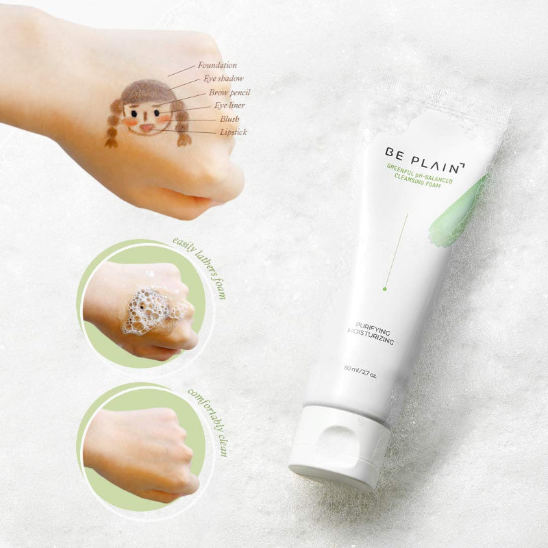 Be Plain Greenful pH-Balanced Cleansing Foam - Korean-Skincare