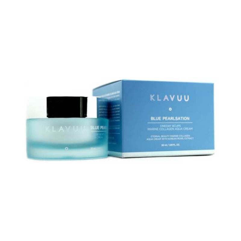 Klavuu Blue Pearlsation One day 8 cups Marine Collagen Aqua Cream - Korean-Skincare