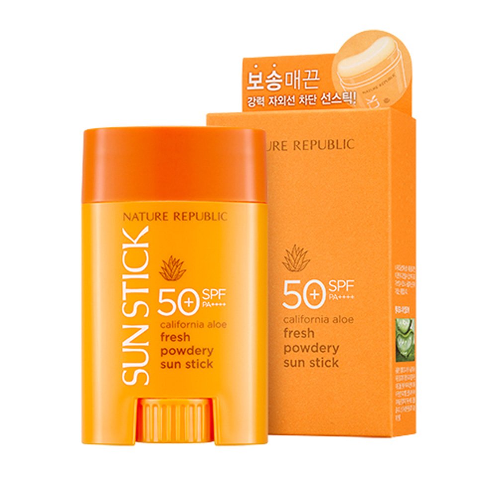 Nature Republic California Aloe fresh powdery sun stick SPF50+ PA++++ - Korean-Skincare