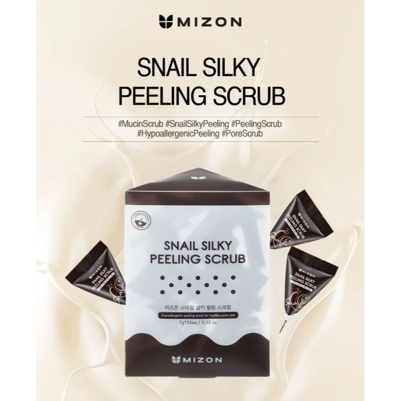 Mizon Snail Silky Peeling Scrub - Korean-Skincare