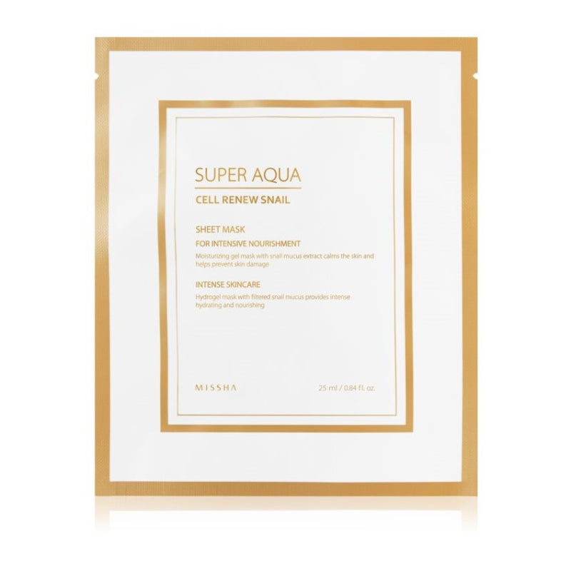 Missha Super Aqua Cell Renew Snail Hydro Gel Mask - Korean-Skincare