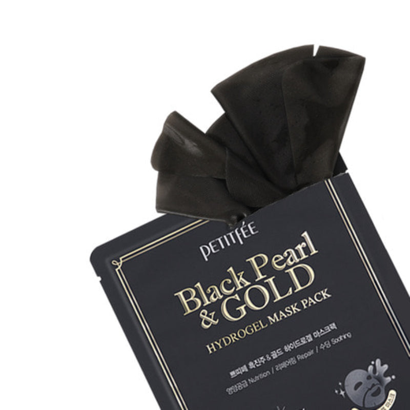  Black Pearl & Gold Hydrogel Mask Pack - Korean-Skincare