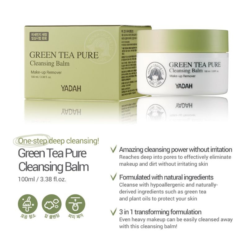 Yadah Green Tea Pure Cleansing Balm - Korean-Skincare